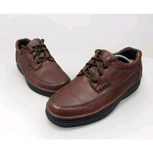 Nunn Bush Mens Cameron Comfort Gel Leather Brown Walking Shoes 10.5 Oxfords